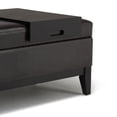 thumbnail image 5 of Oregon 42 inch Wide Contemporary Storage Ottoman Bench with Tray in Tanners Brown Vegan Leather, 5 of 7