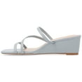 thumbnail image 3 of Journee Womens Takarah Crossover Strap Slip On Wedge Sandals, 3 of 10