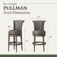 thumbnail image 5 of Maven Lane Pullman Bar Stool in Reclaimed Oak Finish, Ronan Stone, Set of 3, 5 of 6