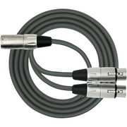 KIRLIN XLR Male to Dual XLR Female Y-Cable 6 ft.