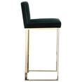thumbnail image 3 of Home Square 30" Velvet Steel Bar Stool in Green/Gold - Set of 2, 3 of 6