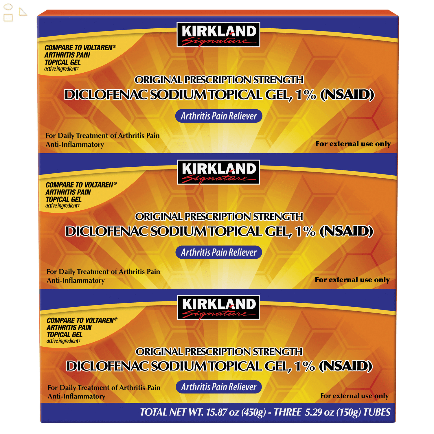Kirkland Diclofenac Topical Gel 1, 15.87 Ounces Compare To Voltaren