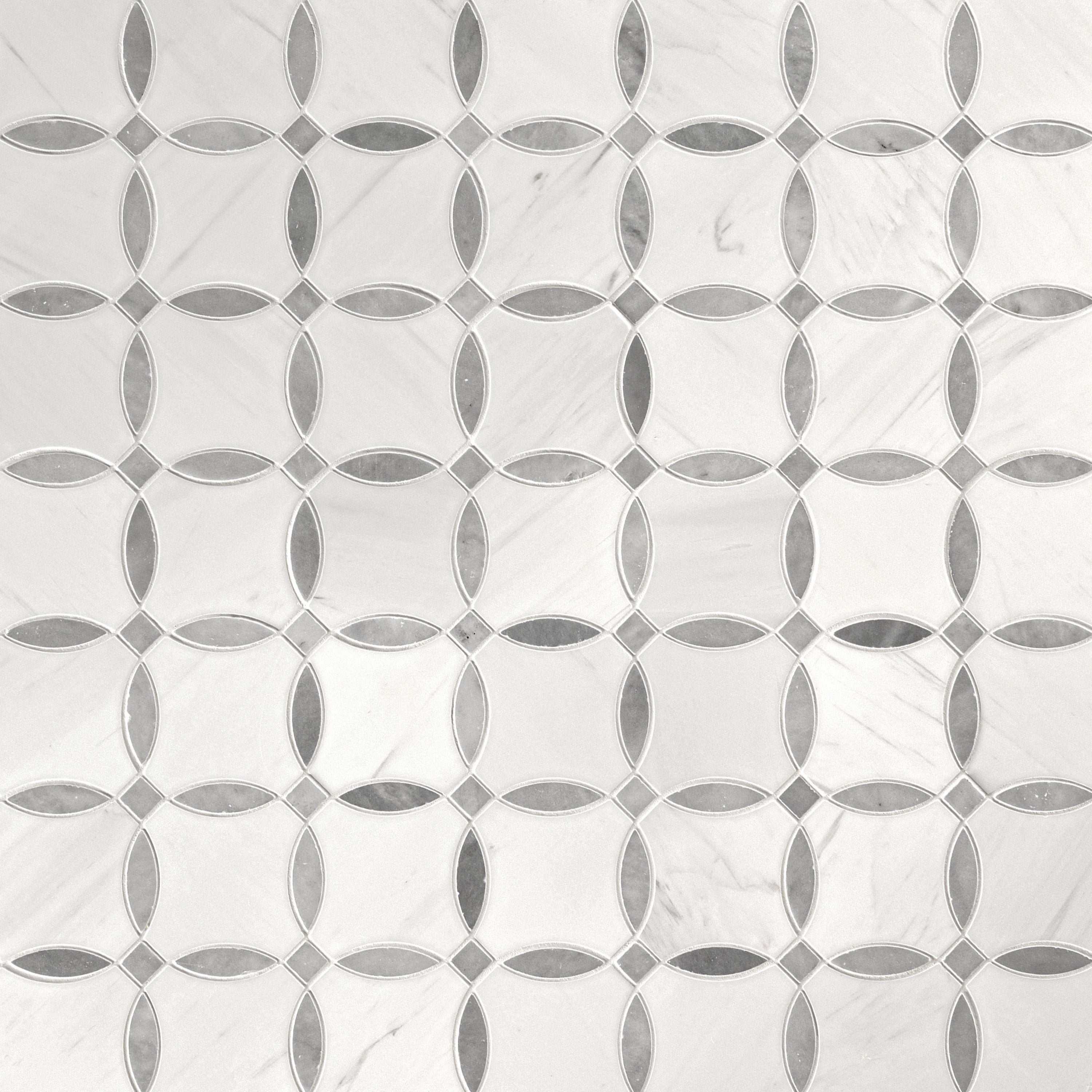 MSI Bianco Dolomite Lola 10 in. x 10 in. Polished Marble Mosaic Floor And Wall Tile