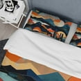 thumbnail image 4 of Designart "Perspectives of Mid Century III" Modern Midcentury Bedding Covert Set - Abstract Midcentury Blue Abstract Bed Set With 1 Sham, 4 of 6
