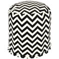 thumbnail image 1 of Majestic Home Goods Chevron Pouf, Small, Black, 1 of 5