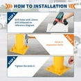 thumbnail image 2 of Yeshouse Bolardo de seguridad de acero resistente, disponible en 91,4 cm, 107,6 cm y 122 cm, color amarillo visible, base sellada y poste inoxidable, ideal para almacenes y estacionamientos, 2 of 7