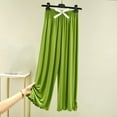 thumbnail image 2 of LLYwey Womens Ankle Pants Women Solid Color Loose Casual Home Tie Split Straight Leg Pants Capris Pants Female Plus Size Long Pant Style H1523 Green-2 XXL, 2 of 8