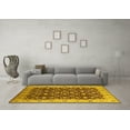 thumbnail image 3 of Ahgly Company Machine Washable Indoor Rectangle Oriental Yellow Industrial Area Rugs, 8' x 10', 3 of 4