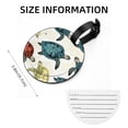thumbnail image 5 of Turtle Seamless 2pcs PU Leather Round Bag Tags with Privacy Cover and Name ID Tag - Suitcase Tags for Travel Luggage, Handbags, Backpacks, School Bags, 5 of 6