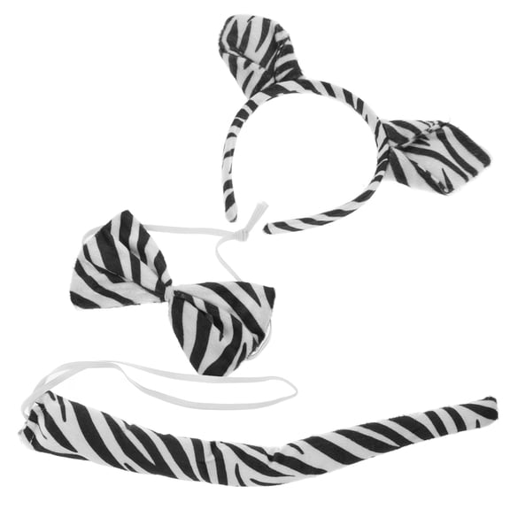 FENGGUIQU 1 Set Zebra Headband Cloth Costume Accessory Sets for Masquerade 9*7*0.6in