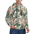 thumbnail image 2 of Honeii Palm Trees and Tropical Pattern Mens Hoodies Men's Loose Sleeve Sweatshirt,Pullover Hooded Sweatshirt for Men,Essentials Hoodie-Small, 2 of 7