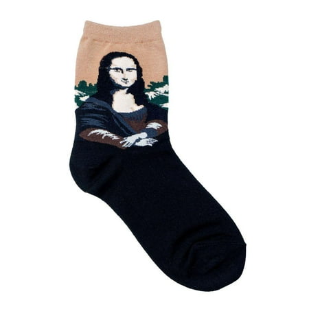 

Women s Mona Liza Print Crew Socks