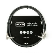 Angle View: MXR Patch Cable 3 feet Black Angle Jack Connectors DCP3