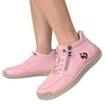 thumbnail image 3 of Womens Shoes,Women Loafers Zipper Design Casual Shoes with Ankle Strap Comfortable Women Loafers for Walking and Daily Wear,Shoes for Women,Pink,10, 3 of 9