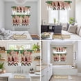 thumbnail image 6 of Christmas Gnomes Kitchen Curtains Sets for Windows 36 Inch Length, Xmas Pine Tree Balls Cardinal Birds Holiday Rod Pocket Window Treatments Tier Curtains and Valances Set for Bedroom/Bathroom, 6 of 8