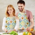 thumbnail image 3 of Pioneer Flower Floral Print Pattern Apron for Women and Men, Cotton Linen Waterproof with Pockets, Adjustable, 33x27 Inch for Kitchen, Gardening, BBQ, Salon, 3 of 6