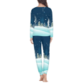 thumbnail image 3 of Renewold Stylish Snowman Size 5XL Nightwear for Women Christmas Winter Snow Pajama Pants with Big Pocket Comfortable Loose Fitting Round Neck Loungewear Set of 2, 3 of 4