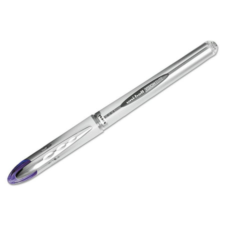 VISION ELITE Stick Roller Ball Pen, Bold 0.8mm, Purple Ink, White/Purple