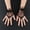 Grey, variant on Womens' Wedding Gloves Sexy Thin Lace Fingerless Bowknot Lace Bow Gloves Wedding Accessory