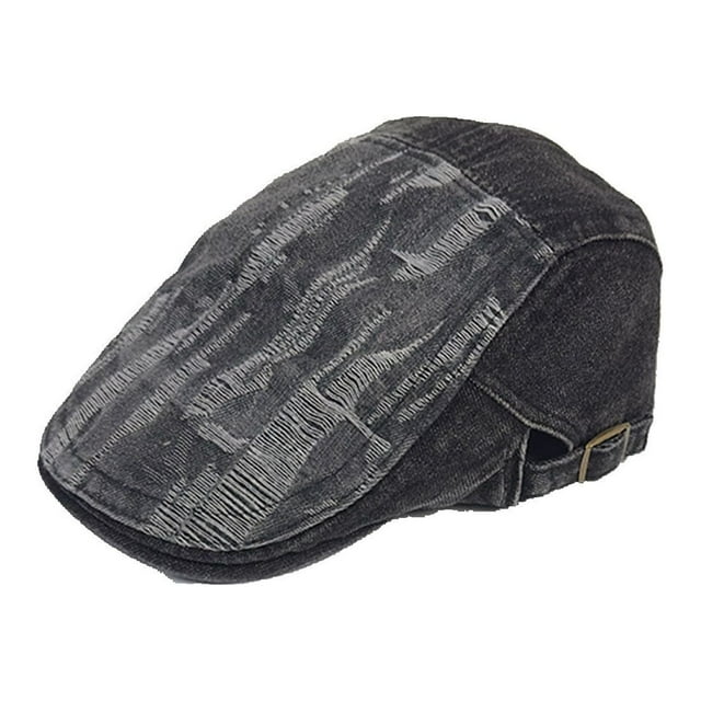 WEIYLL Chapeau de Cowboy pour Femmes Trou Cassé en Denim Tendance Cool Automne Rétro avec Langue Réglable