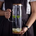 thumbnail image 3 of 1PC 1.2L Large Capacity Glass Water Pot Glass Cold Water Bottle Fruit Juice Jug, 3 of 8