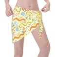 thumbnail image 3 of KLL Cartoon Snake8 Print Women's Sarong Coverups Short Bathing Suit Wrap Skirt Beach Wrap Swimsuit Cover Ups, 3 of 6