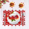 thumbnail image 3 of Placemats navideños de 8 piezas, juego de manteles de mesa y posavasos de bebida, conjunto de posavasos navideños de 8 piezas, conjunto de mesa de comedor lavable de $8 piezas Afortunado Sencillez, 3 of 5