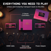 Old Arcade Retro Classic Game Console, Nostalgia Gaming System with Controllers