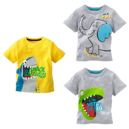 Cool Children Baby Kids Boys Cartoon Tees Tops T-shirts