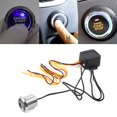thumbnail image 1 of Universal Car Engine Start Push Button Switch Ignition Starter Kit Blue LED, 1 of 5