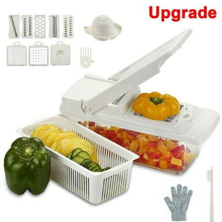 

12 in 1 Multifunctional Vegetable Cutter Shredders Slicer With Basket Fruit Potato Chopper Carrot Grater Slicer Mandoline