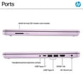 thumbnail image 6 of HP 14" Ultra Thin 2026 Laptop with Copilot, Intel Quad-Core N150, 16GB RAM, 256GB(128GB eMMC+128GB SD Card), Windows 11 Pro,1 Year Office 365, Lightweight Lavender Notebook for Work and School, 6 of 8