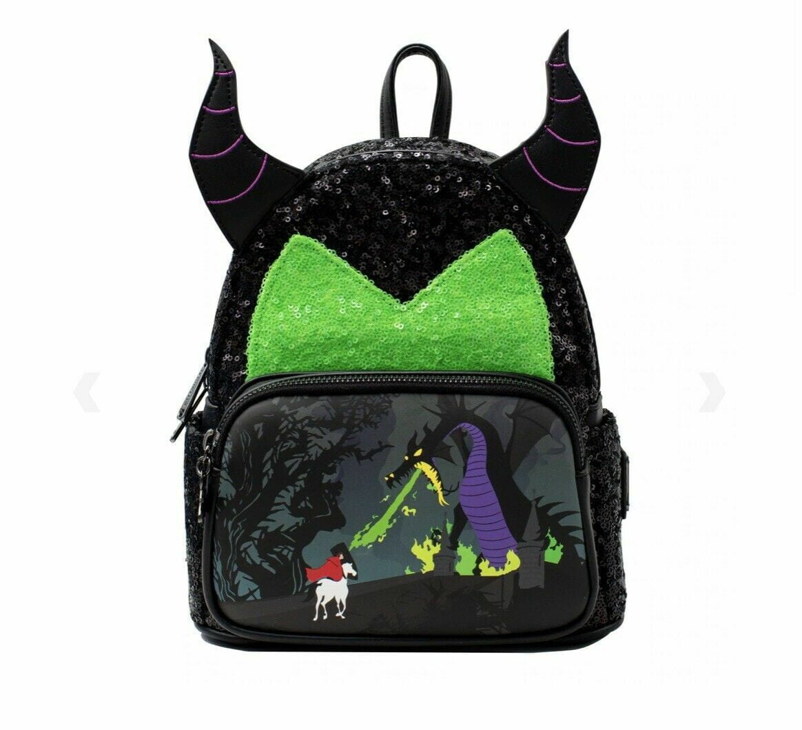 Loungefly, Bags, Loungefly Disney Sleeping Beauty Dragon Maleficent Gitd  Exclusive Mini Backpack