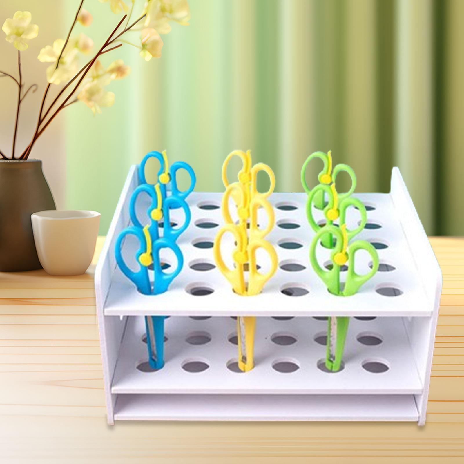 S SERENABLE s Rack Pen Holder Rack Drawing Tool Crafts Wooden Portable Markers Paint Brush Organizer Paint Brush Holder for Outdoor 40 Slots