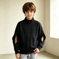 thumbnail image 2 of Faraee Dialysis Sweatshirts with Arm Zipper Kids Full Zip Warm Sweatshirt Jacket 4t 5t 6t 7t Boys Lightweight Hemodialysis Long Sleeve Tops Coat, 2 of 4