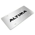 thumbnail image 2 of Nissan Altima 3D Black Logo Mirror Chrome Stainless Steel License Plate, 2 of 5