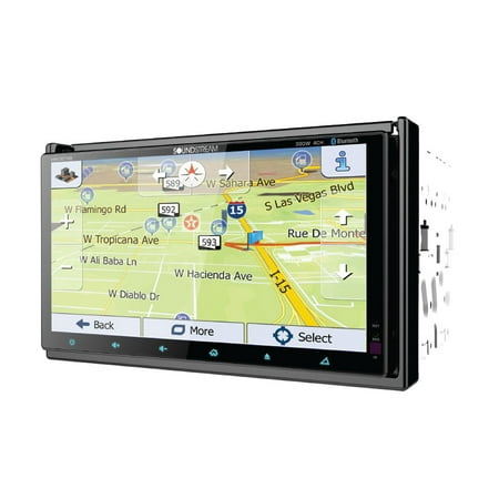 Soundstream - 7" - Built-in Navigation - Bluetooth - In-Dash CD/DVD/DM Receiver - Black