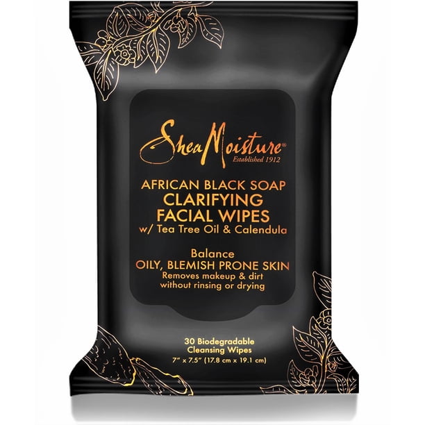Toallitas Faciales SheaMoisture Jabón Negro Africano 30 unidades