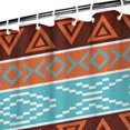 thumbnail image 3 of Blue and Brown Geometric Pattern Shower Curtain 84"x72" ,Bathroom Decorative Shower Curtains Set with 12 Hooks,Modern Waterproof Washable Shower Curtain, 3 of 6