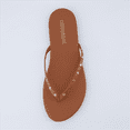 thumbnail image 6 of Cushionaire Women’s Confetti Studded Flip-Flops – Comfortable Thong Sandals with Embellished Straps, Stylish Summer Beach Shoes, Wide Widths Available, 6 of 8