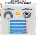 thumbnail image 4 of Portable Clothing-Stuffed Travel Pillow - Lightweight, Compact U-Shaped Rest Pillow for Flights, Road Trips & Camping - Multi-Functional On-the-Go Comfort Accessory for Travelers, 4 of 6