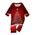 thumbnail image 3 of Onlypjs Family Matching Christmas Pajamas for Men, Women and Couples – Red Holiday Tree Glow Long Sleeve Top and Red Plaid Pants, 3 of 5