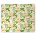 thumbnail image 1 of Floral Mouse Pad, Vintage Flowers Pointy Petals Leaves Motifs Pattern on Pale Background, Rectangle Non-Slip Rubber Mousepad, Cream Pistachio Green, by Ambesonne, 1 of 2