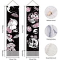 thumbnail image 3 of Pack of 2 Skull Tapestries Skull & Flower & Mushrooms Tapestry Mystical Pink Crystal Moon Tassel Tapestry Wall Hanging for Room 13 x 51 Inch, 3 of 6