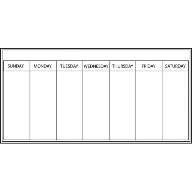 WallPops TWPE98895 White board Weekly Calendar Decal - Set of 2