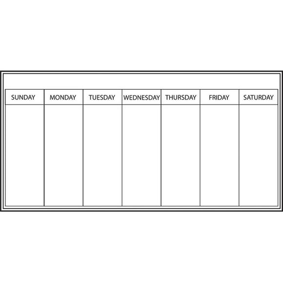 WallPops TWPE98895 White board Weekly Calendar Decal - Set of 2