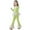 Green, variant on REDARER Girls 2-Piece Set, Ruffle Hem Top & Flared Pants with Free Necklace, Autumn Outfit for School and Casual Wear,Size:2-3 Years