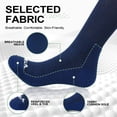 thumbnail image 6 of LOFIR Bamboo Viscose Diabetic Socks for Men & Women, 3 Pairs Wide Calf Crew Socks, Seamless Toe Socks for Swollen Feet, Size 11-13, Blue, 6 of 7