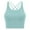 Green, variant on Womens' Sports Bra Wirefree Padded with Medium Support Criss-Crossing Back Strappy Sports Bra for Women Padded Push up Sports Bra Athletic Running Workout Yoga Bra Coffee 10