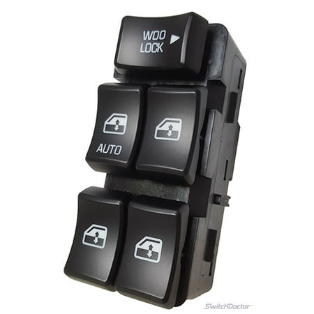 Buick Century Window Switch Buick Rendezvous Master Power Window Switch 2002-2007 (Black Buttons) SD-000872 (2002 2003 2004 2005 2006 2007) (electric control panel lock button auto driver passenger door) ()